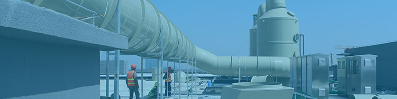 廢氣處理設（shè）備現場安裝圖