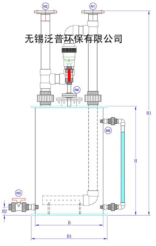 堿液中和式酸霧吸收器結構圖（tú）