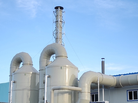 噴淋塔煙囪冒水圖